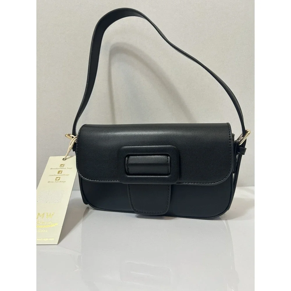 Madison West Authentic Women Black Purse| Clutch  Fashion Bag  Party Purse NWT